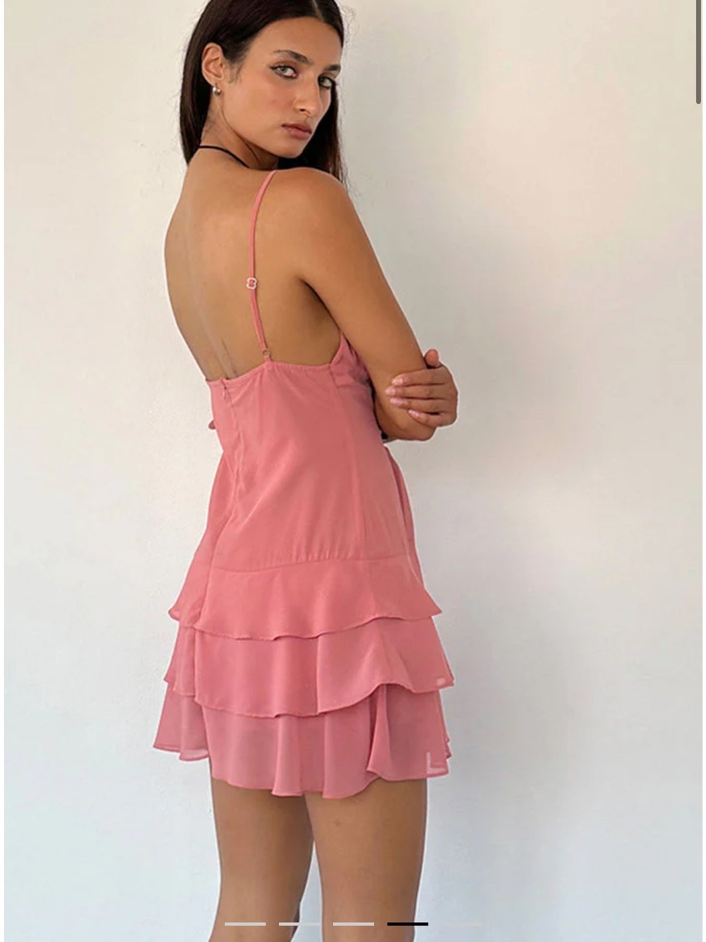 NWT Motel Rocks Riasi Mini Dress In Chiffon - Picture 2 of 5